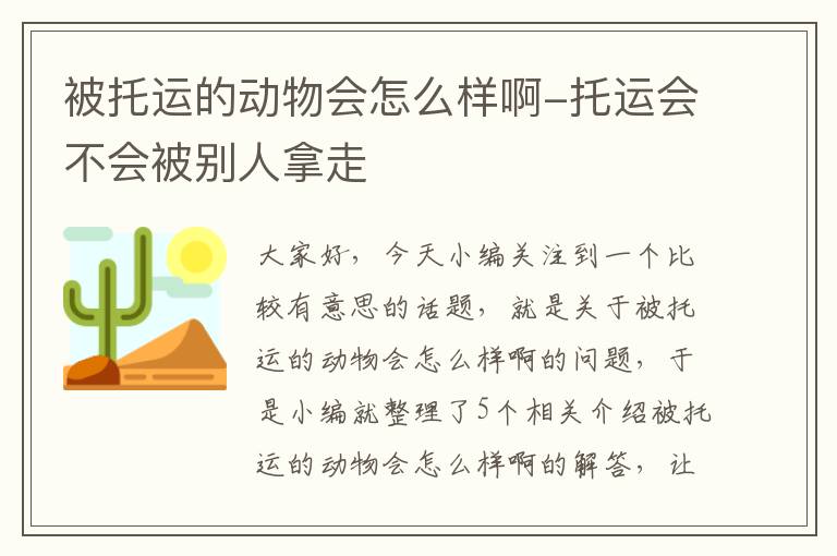 被托运的动物会怎么样啊-托运会不会被别人拿走