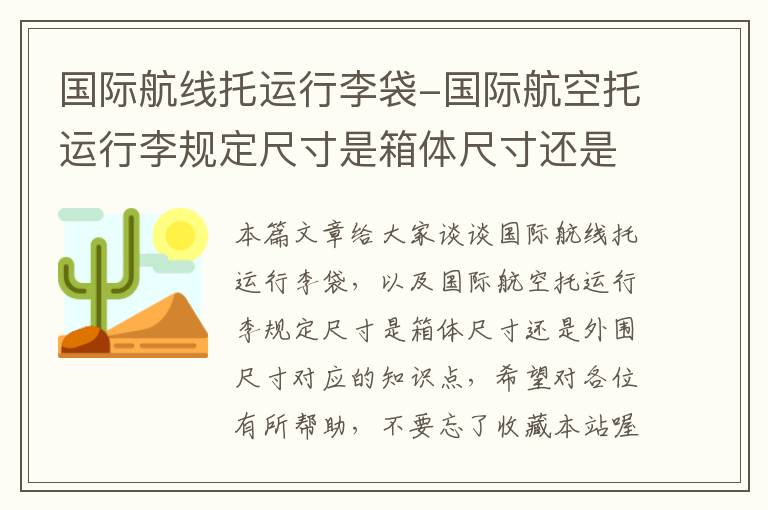 国际航线托运行李袋-国际航空托运行李规定尺寸是箱体尺寸还是外围尺寸