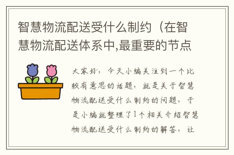 智慧物流配送受什么制约（在智慧物流配送体系中,最重要的节点是）