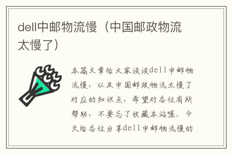 dell中邮物流慢（中国邮政物流太慢了）