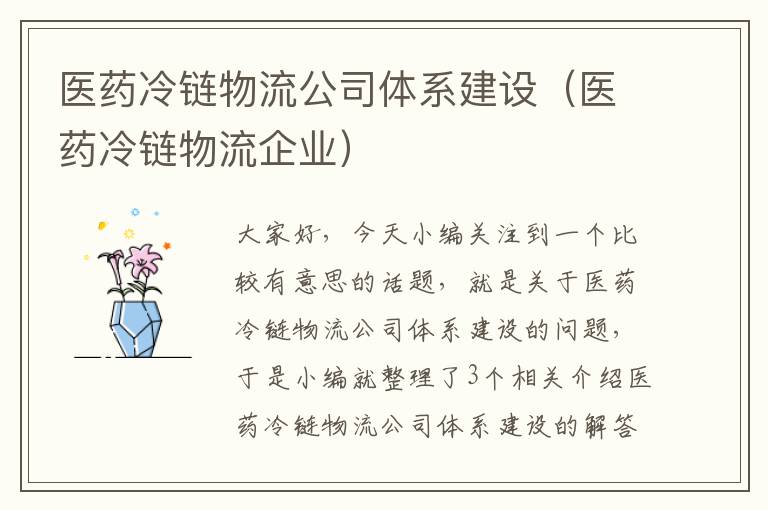 医药冷链物流公司体系建设（医药冷链物流企业）